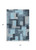 5' X 8' Sky Blue Denim Blue And Gray Geometric Washable Indoor Outdoor Area Rug