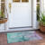 2' X 3' Green Abstract Washable Non Skid Indoor Outdoor Area Rug Transitional Style - Green Color