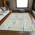 5' X 8' Sage Artichoke Green And Gold Abstract Washable Indoor Outdoor Area Rug