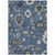 3' X 5' Blue Gray And White Floral Washable Indoor Outdoor Area Rug
