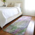 8' Runner Purple Abstract Washable Non Skid Indoor Outdoor Runner Rug - Purple