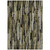 5' X 8' Brown Black And Green Striped Washable Indoor Outdoor Area Rug