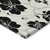5' X 8' Ivory And Black Floral Washable Indoor Outdoor Area Rug