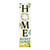 10" Green White And Yellow Solid Wood Home Sweet Home Porch Sign