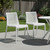 Set of Two White Heavy Duty Plastic Outdoor Stacking Accent Chairs