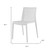 Set of Two White Heavy Duty Plastic Outdoor Stacking Accent Chairs