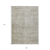 3' X 5' Linen And Gray Floral Washable Indoor Outdoor Area Rug