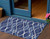 3' X 5' Navy Blue And Denim Blue Abstract Washable Indoor Outdoor Area Rug Transitional Style - Navy Blue, Denim Blue Color