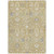 3' X 5' Gold Ivory And Gray Oriental Washable Indoor Outdoor Area Rug