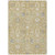 3' X 5' Gold Ivory And Gray Oriental Washable Indoor Outdoor Area Rug