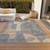5' X 8' Gray And Gold Abstract Washable Indoor Outdoor Area Rug