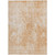 5' X 8' Terra Cotta Copper And Ivory Abstract Washable Indoor Outdoor Area Rug