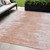 5' X 8' Terra Cotta Salmon And Copper Abstract Washable Indoor Outdoor Area Rug