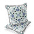 Set of Two 16" X 16" Blue and Off White Blown Seam Paisley Indoor Outdoor Throw Pillow - 606114842514