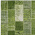 3' X 5' Olive Green And Artichoke Green Patchwork Washable Indoor Outdoor Area Rug