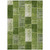 3' X 5' Olive Green And Artichoke Green Patchwork Washable Indoor Outdoor Area Rug