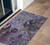 2' X 3' Purple and Green Floral Washable Non Skid Indoor Outdoor Area Rug
