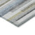 3' X 5' Gray Denim Blue And Sky Blue Striped Washable Indoor Outdoor Area Rug