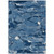5' X 8' Navy Blue And Blue Abstract Washable Indoor Outdoor Area Rug