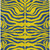 5' X 8' Yellow And Blue Animal Print Washable Indoor Outdoor Area Rug