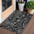 3' X 5' Black Gray And Charcoal Paisley Washable Indoor Outdoor Area Rug