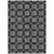 5' X 8' Black And Ivory Floral Washable Indoor Outdoor Area Rug Transitional Style - Black, Ivory Color