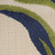 5' Ivory Blue And Orange Square Floral Indoor Outdoor Area Rug