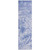 8' Runner Blue Abstract Washable Non Skid Indoor Outdoor Runner Rug Transitional Style - Blue Color