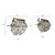Homeroots Home Decor Set of 2 Shiny Silver Leaves Wall Art