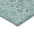 3' X 5' Teal Blue And Aqua Floral Washable Indoor Outdoor Area Rug