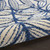 7' X 10' Navy Blue And Ivory Botanical Leaves Indoor Outdoor Area Rug