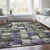 3' X 5' Sage And Purple Striped Washable Indoor Outdoor Area Rug