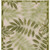 8' Ivory And Green Palm Leaf Indoor Outdoor Runner Rug