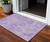 3' X 5' Lavender And Gray Damask Washable Indoor Outdoor Area Rug