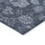 5' X 8' Denim Blue And Navy Blue Floral Washable Indoor Outdoor Area Rug