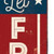 36" Red White And Blue Americana Solid Wood Welcome Reversible Porch Sign