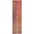 8' Runner Red and Orange Striped Washable Non Skid Indoor Outdoor Runner Rug