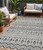 5' X 8' Gray Brown And Ivory Moroccan Washable Indoor Outdoor Area Rug