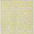 5' X 8' Yellow Ivory And Gray Floral Medallion Washable Indoor Outdoor Area Rug