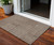 3' X 5' Brown And Ivory Geometric Washable Indoor Outdoor Area Rug Transitional Style - Brown, Ivory Color