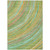3' X 5' Green Peach And Gold Abstract Washable Indoor Outdoor Area Rug