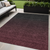 5' X 8' Merlot And Charcoal Abstract Washable Indoor Outdoor Area Rug