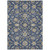 3' X 5' Navy Blue Brown And Ivory Moroccan Washable Indoor Outdoor Area Rug