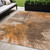 5' X 8' Orange Copper And Terra Cotta Abstract Washable Indoor Outdoor Area Rug - Orange, Copper, Terra Cotta