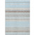 5' X 8' Sky Blue Gray And Beige Striped Washable Indoor Outdoor Area Rug