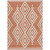5' X 8' Salmon And Ivory Geometric Washable Indoor Outdoor Area Rug Transitional Style - Salmon, Ivory Color