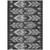 5' X 8' Black Charcoal And Silver Southwestern Washable Indoor Outdoor Area Rug