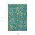 5' X 8' Teal Paisley Washable Non Skid Indoor Outdoor Area Rug
