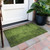2' X 3' Green Abstract Washable Non Skid Indoor Outdoor Area Rug - 608219267797