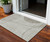 3' X 5' Taupe Beige And Ivory Striped Washable Indoor Outdoor Area Rug